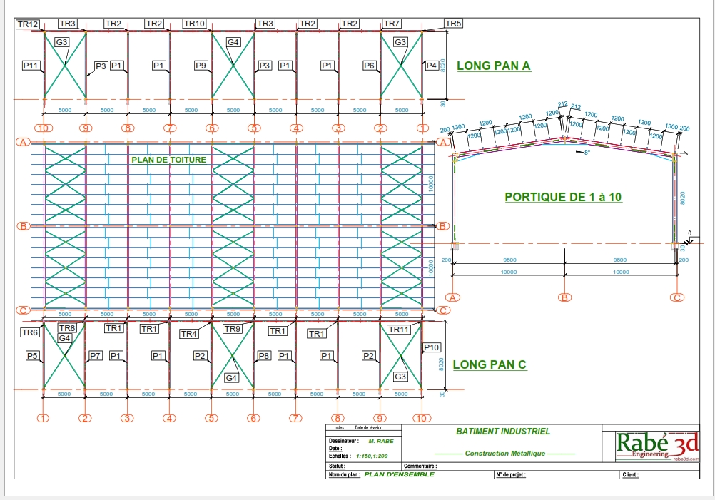 Plans de charpente métallique
